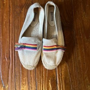 Soludos rainbow espadrilles size 8 1/2